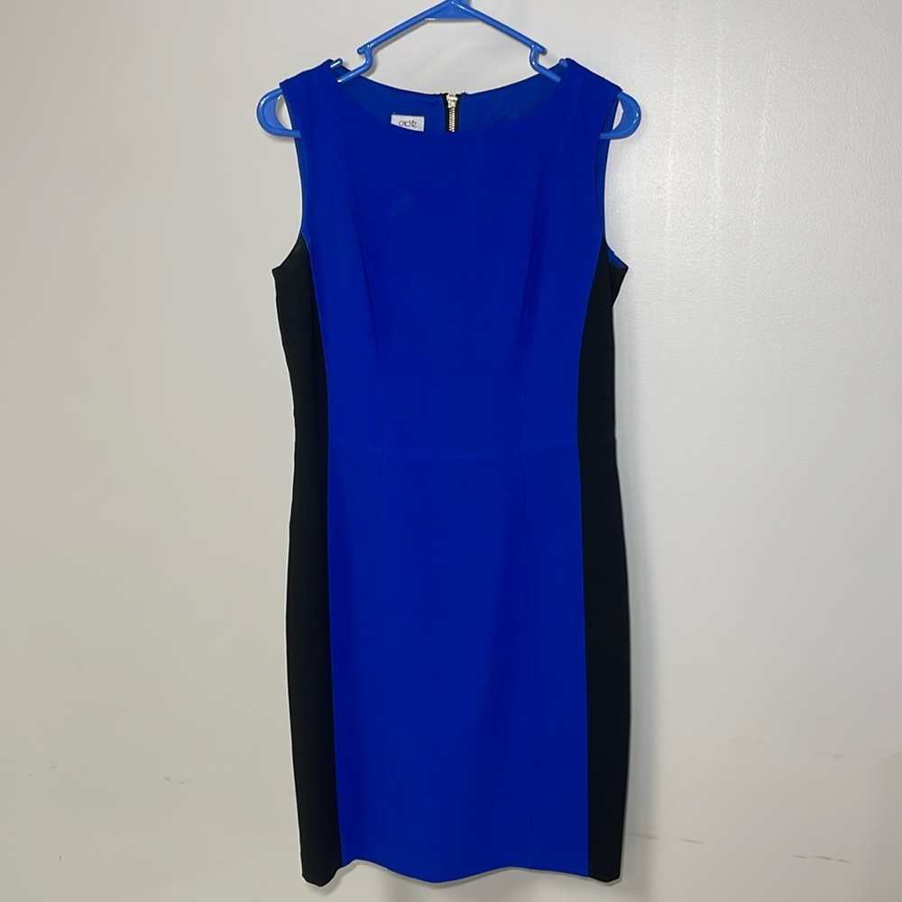 Cache Black & Blue Color Blocking Dress - Women’s Size 10